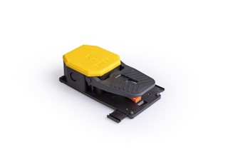 PDN Series w/o Protection 1NO+1NC Stay Put Single Yellow Plastic Foot Switch